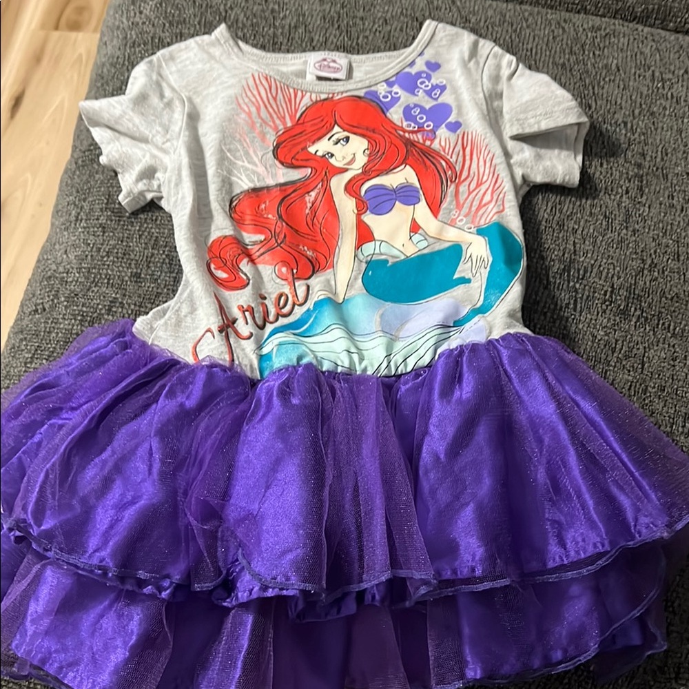 Ariel Graphic Dress with Purple Tulle Skirt